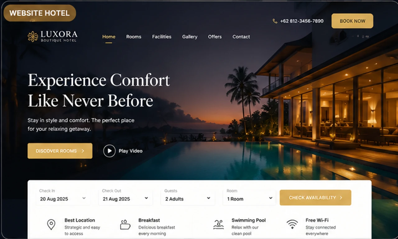 Preview live demo LUXORA HOTEL