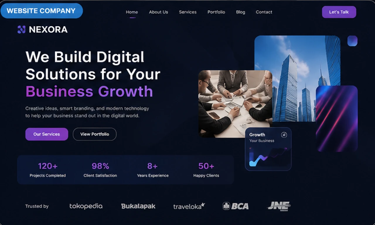 Preview live demo NEXORA COMPANY