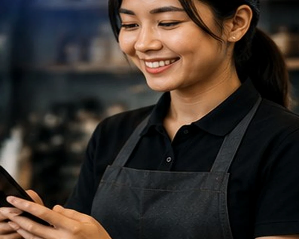 Tim barista di coffee shop